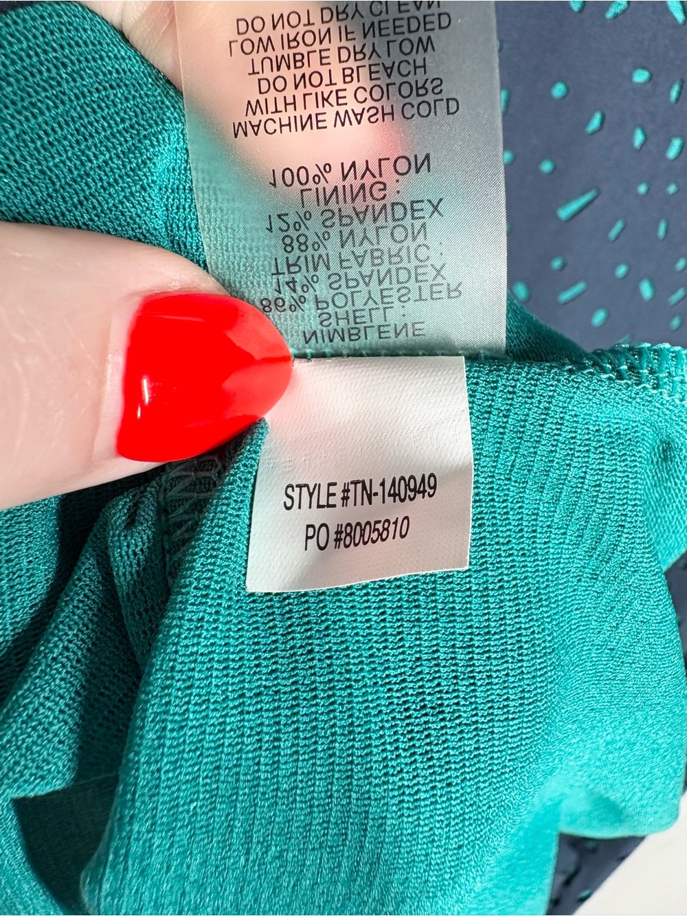 Title Nine Navy & Teal Laser-Cut Sleeveless Dress. Medium - Picture 8 of 10